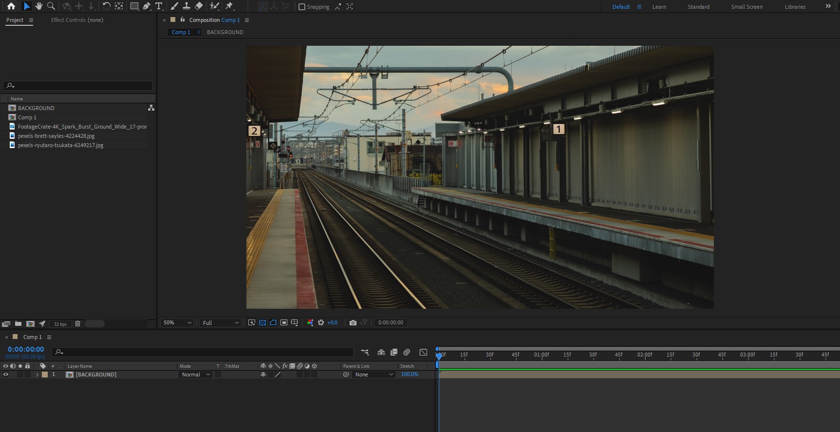 Empty Train Station in After Effects