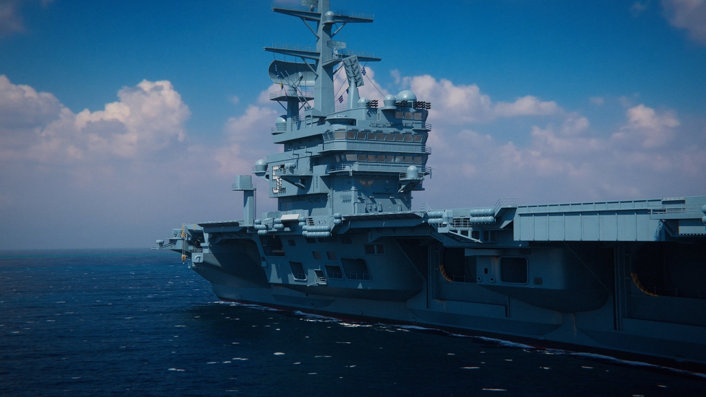 Download Photorealistic Aircraft Carrier 3D Model for Blender and Unreal Engine