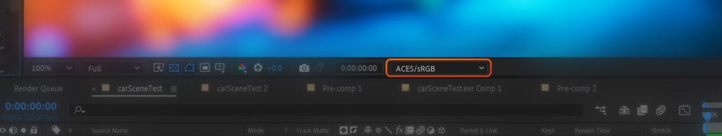 How to use ACES in After Effects Tutorial Display Settings