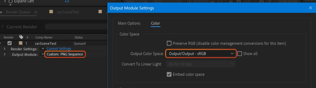 How to use ACES in After Effects Tutorial Output Color